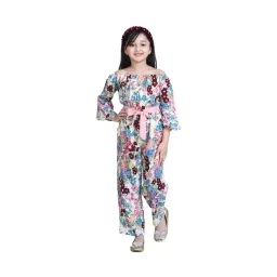 StyleStone Kids Multicolor Printed Jumpsuit with Belt-picture-20