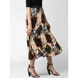 StyleStone Multicolor Printed Pleated Skirt image 3