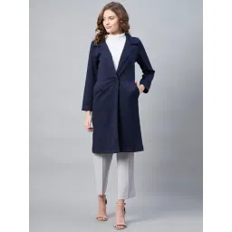 StyleStone Navy Self Design Overcoat-picture-30