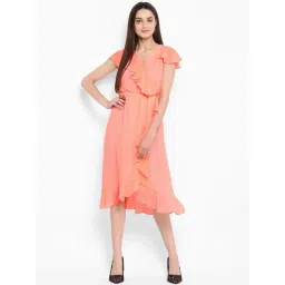 StyleStone Peach Regular Fit High Low Dress-picture-41