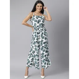 StyleStone White & Green Printed Basic Jumpsuit-picture-13