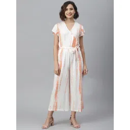 StyleStone White & Orange Printed Jumpsuit-picture-36