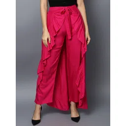 StyleStone Women Fuchsia Easy Wash Trousers-picture-27