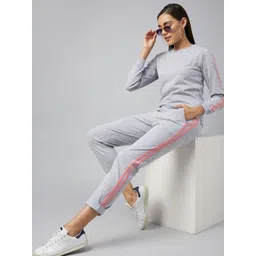 StyleStone Women Grey Solid Cotton Tracksuits-picture-15
