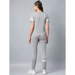 StyleStone Women Grey Striped Cotton Tracksuits image 5