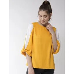 StyleStone Women Mustard Yellow Solid Top-picture-42