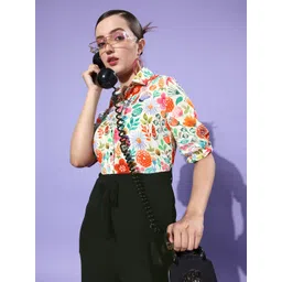 StyleStone Women Off White & Black Printed & Colourblocked Capri Jumpsuit-picture-10