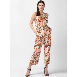 StyleStone Women Peach-Coloured Printed Basic Jumpsuit-picture-35