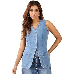 stylestone Women's Denim Elongated Waistcoat-picture-31