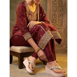 Stylestry Embellished Party Wedge Sandals-picture-39