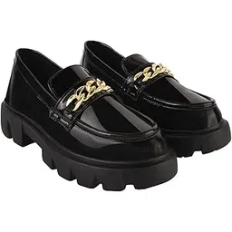 stylestry Smart Casual Chain Detailed Loafers for Women & Girls-picture-41