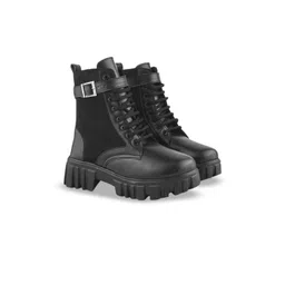 Stylestry Women Casual Block-Heeled Biker Boots-picture-40