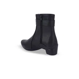 Stylestry Women Casual Block-Heeled Monk Boots image 3