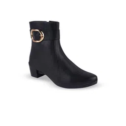 Stylestry Women Casual Block-Heeled Monk Boots image 2