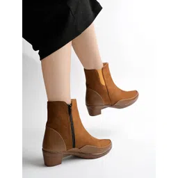 Stylestry Women Casual Block-Heeled Regular Boots-picture-22