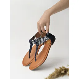 Stylestry Women Embellished Open Toe Flats-picture-35