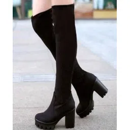stylestry Women Knee-Length Slip-On Boots-picture-13