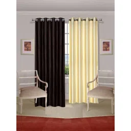 styletex 151 cm (5 ft) Polyester Semi Transparent Window Curtain (Pack Of 2) (Solid, Multicolor)-picture-30