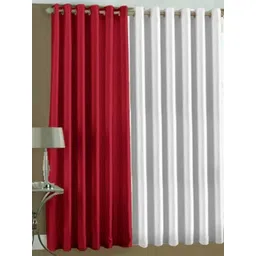 styletex 151 cm (5 ft) Polyester Semi Transparent Window Curtain (Pack Of 2) (Solid, Multicolor)-picture-32