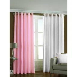 styletex 151 cm (5 ft) Polyester Semi Transparent Window Curtain (Pack Of 2) (Solid, Multicolor)-picture-23