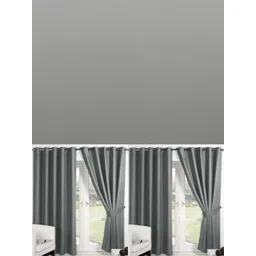 styletex 270 cm (9 ft) Polyester Semi Transparent Long Door Curtain (Pack Of 4) (Plain, Grey)-picture-37