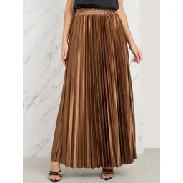 Styli Accordion Pleated A-Line Maxi Skirt-picture-38