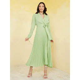 Styli Accordion Pleated Wrap Maxi Dress-picture-33