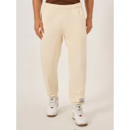 Styli Beige Cotton Relaxed Fit Joggers-picture-22