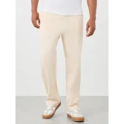Styli Beige Cotton Relaxed Fit Trackpants-picture-24