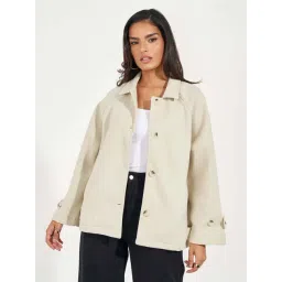 Styli Beige Plain Blazer-picture-40