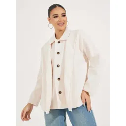 Styli Beige Plain Jacket-picture-13