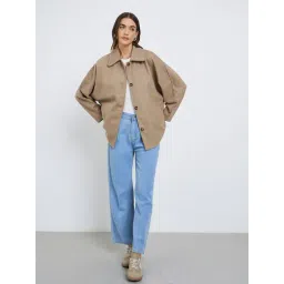 Styli Beige Polyester Regular Fit Jacket-picture-14