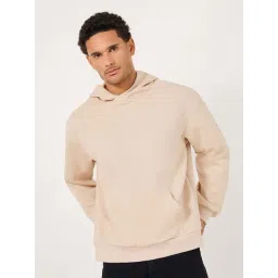 Styli Beige Solid Hooded Sweatshirt-picture-10