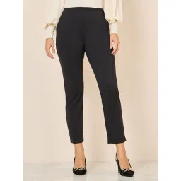Styli Black 2 Way Stretch Slim Fit Stretchable Pants-picture-28