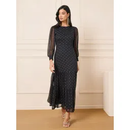 Styli Black & White Printed Maxi Dress-picture-11