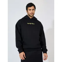 Styli Black Oversized Printed Hoodie-picture-21