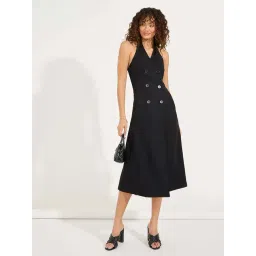 Styli Black Plain Dress-picture-21