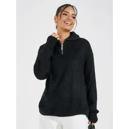 Styli Black Plain Sweater-picture-47