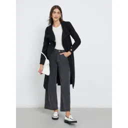 Styli Black Polyester Regular Fit Jacket-picture-15