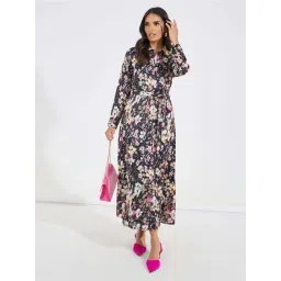 Styli Black Printed Maxi Dress-picture-35