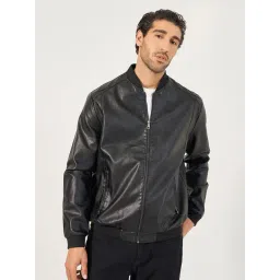 Styli Black Regular Fit Bomber Jacket-picture-25