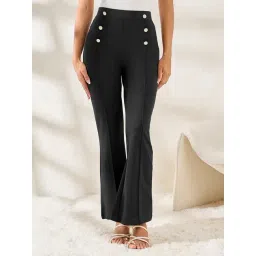 Styli Black Relaxed Fit Leggings-picture-34