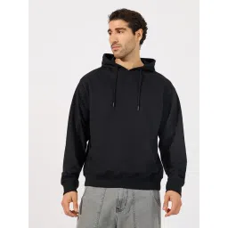 Styli Black Relaxed fit Printed Hooded Sweatshirts-picture-30