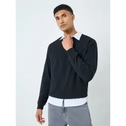 Styli Black Relaxed Fit Printed Sweatshirt-picture-25