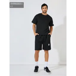 Styli Black Relaxed fit Self Design Co-Ord Sets-picture-43