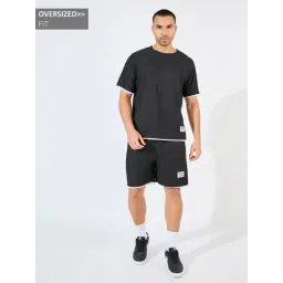 Styli Black Relaxed fit Self Design Co-Ord Sets-picture-17