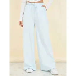 Styli Blue Cotton Flared Pants-picture-16