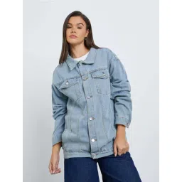 Styli Blue Oversized Jacket-picture-38