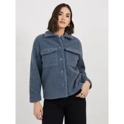 Styli Blue Plain Jacket-picture-47