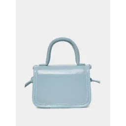 Styli Blue Textured Handbag image 2